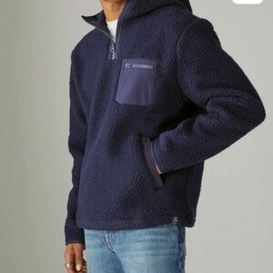 Lucky Brand Men’s Sherpa Pullover Hoodie sz S NWT